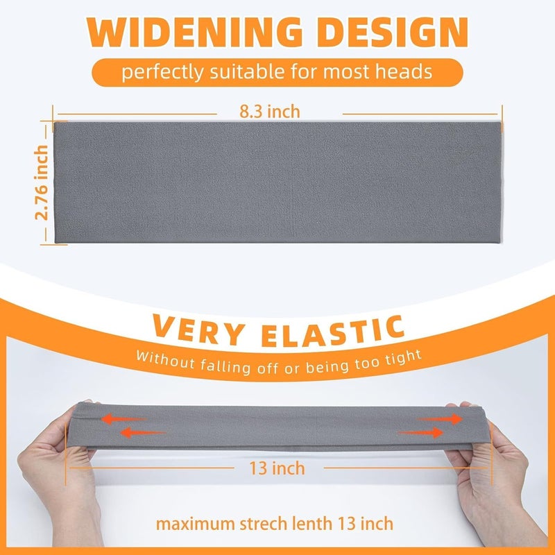 VANRUID 8PCS Summer-Exclusive Non Slip Sports Elastic Soft Running Fashion Headbands Absorb Sweat for Women & Men Working Out, Travel - Image 4